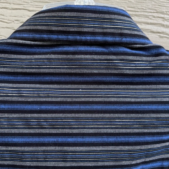 Vintage Wrangler  Western Dress Shirt Pearl Snap Men  XL/TG Metallic Silver Blue - Picture 9 of 11